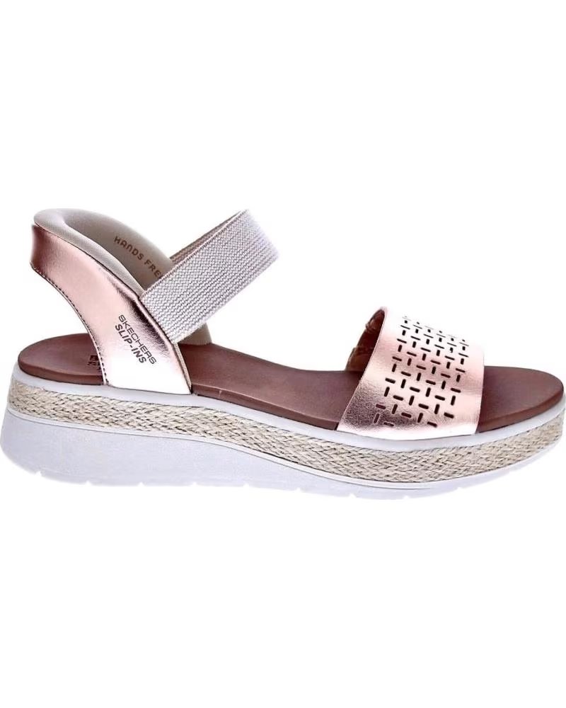 SKECHERS SLIP-INS BOBS SUN RAY PLATINO