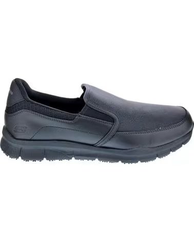 SKECHERS ZAPATILLAS NAMPA GROTON CALZADO TRABAJO 77157EC-BLK NEGRO
