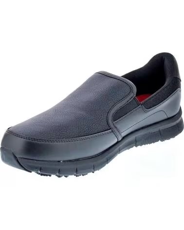 SKECHERS ZAPATILLAS NAMPA GROTON CALZADO TRABAJO 77157EC-BLK NEGRO