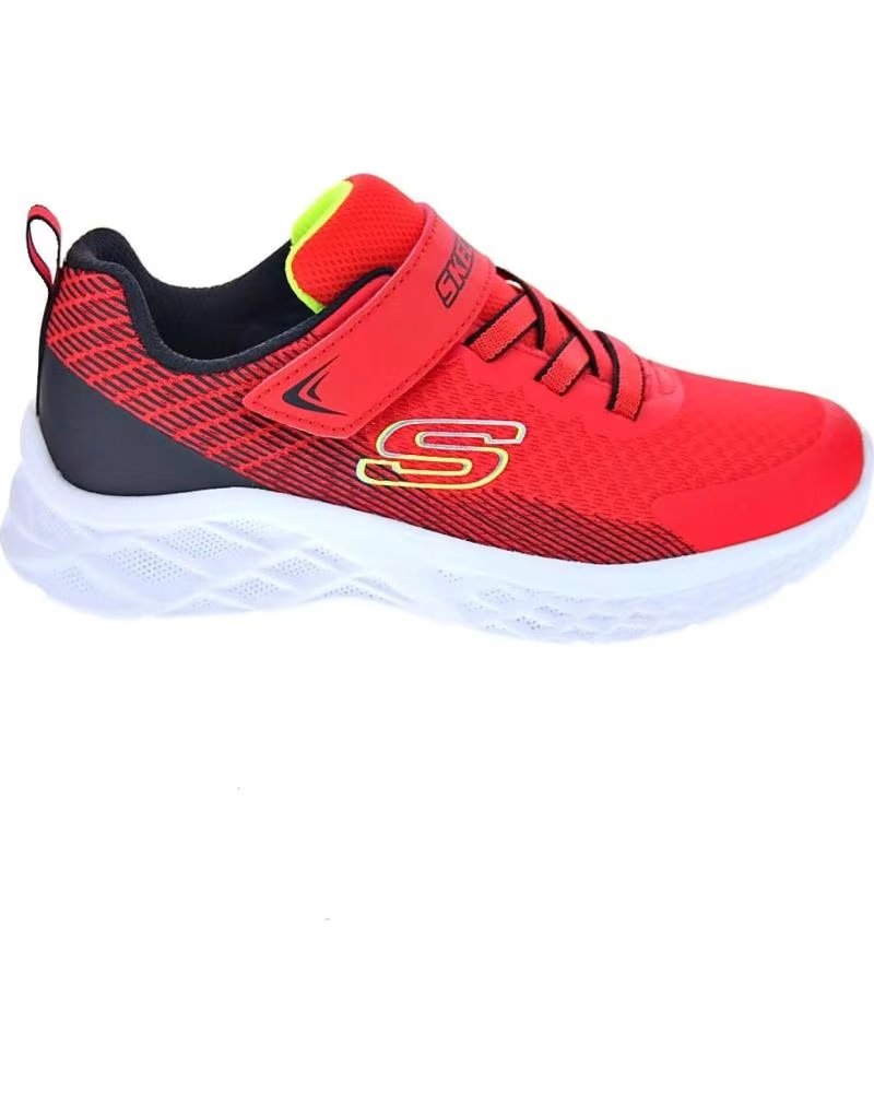 SKECHERS ZAPATOS ZAPATOS NINO ZAPATILLAS MODELO MICROSPEC II ROJO