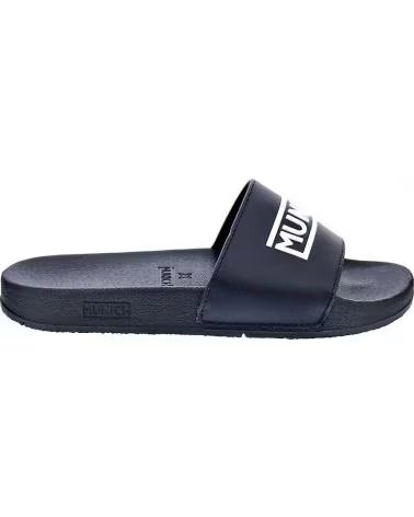 CHINELOS MUNICH FLAT SLIDER 3D LOGO PRETOS NEGRO