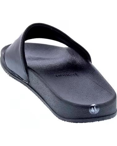 CHANCLAS MUNICH FLAT SLIDER 3D LOGO NEGRAS NEGRO
