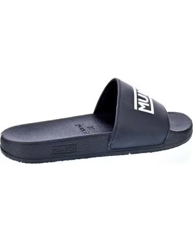 CHANCLAS MUNICH FLAT SLIDER 3D LOGO NEGRAS NEGRO