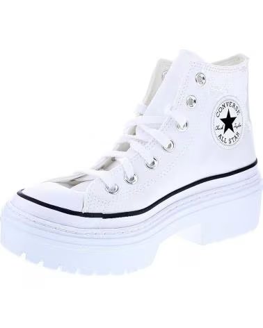 CONVERSE CHUCK TAYLOR ALL STAR LUGGED HI SCARPE DONNA BIANCHE BLANCO