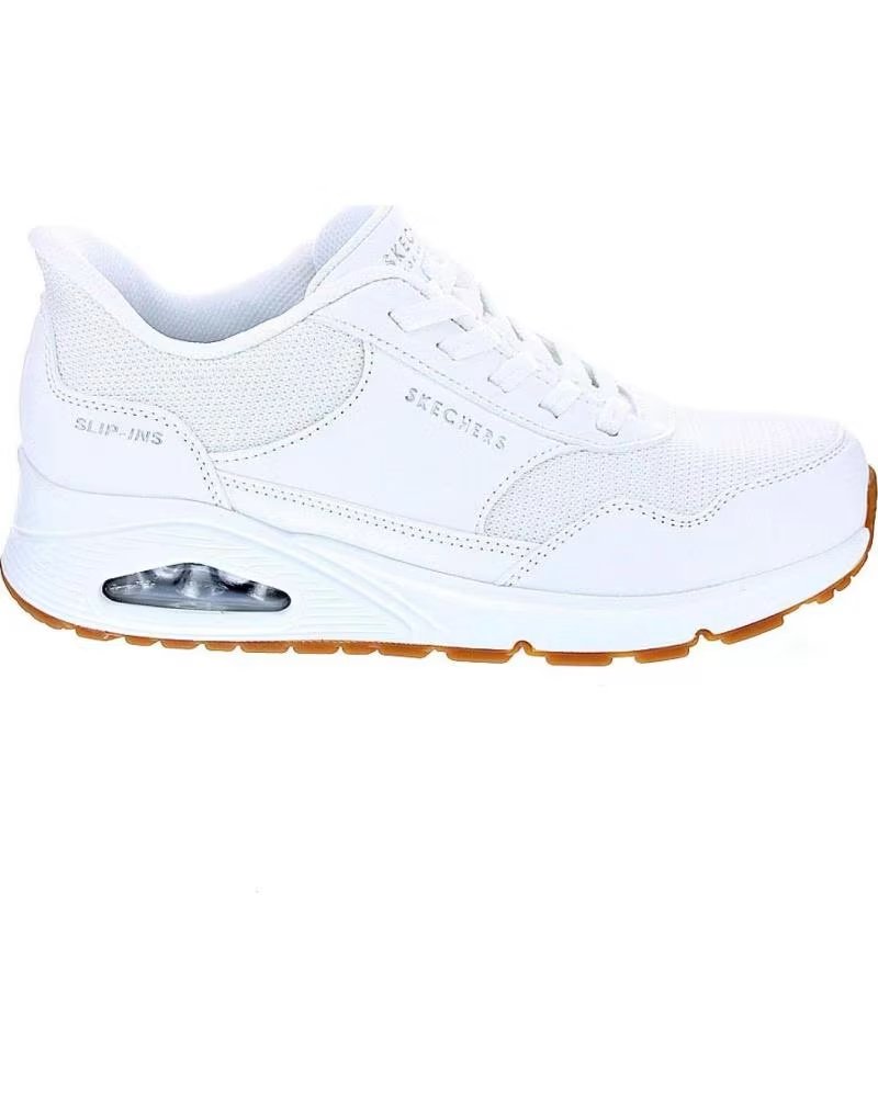 BASKETS SKECHERS SLIP-INS UNO - BANKSIA BLANC FEMME BLANCO