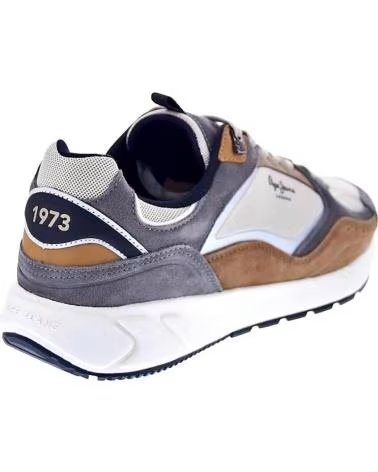 PEPE JEANS ZAPATILLAS PMS600002-MARLON EN MARRON PARA HOMBRE GRIS-MARRóN