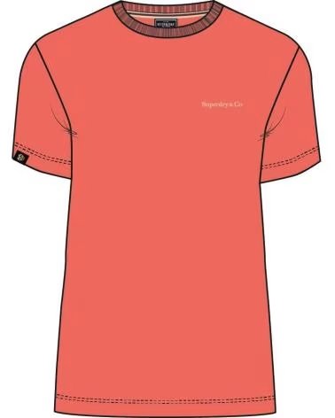 SUPERDRY PFIRSICH T-SHIRT BESTICKTES LOGO ESSENTIAL COMPANY