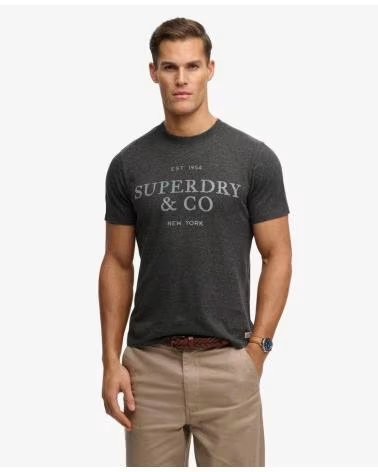 SUPERDRY T-SHIRT 1954 COMPANY LOCKERE PASSFORM IN KARBON VARIOS COLORES
