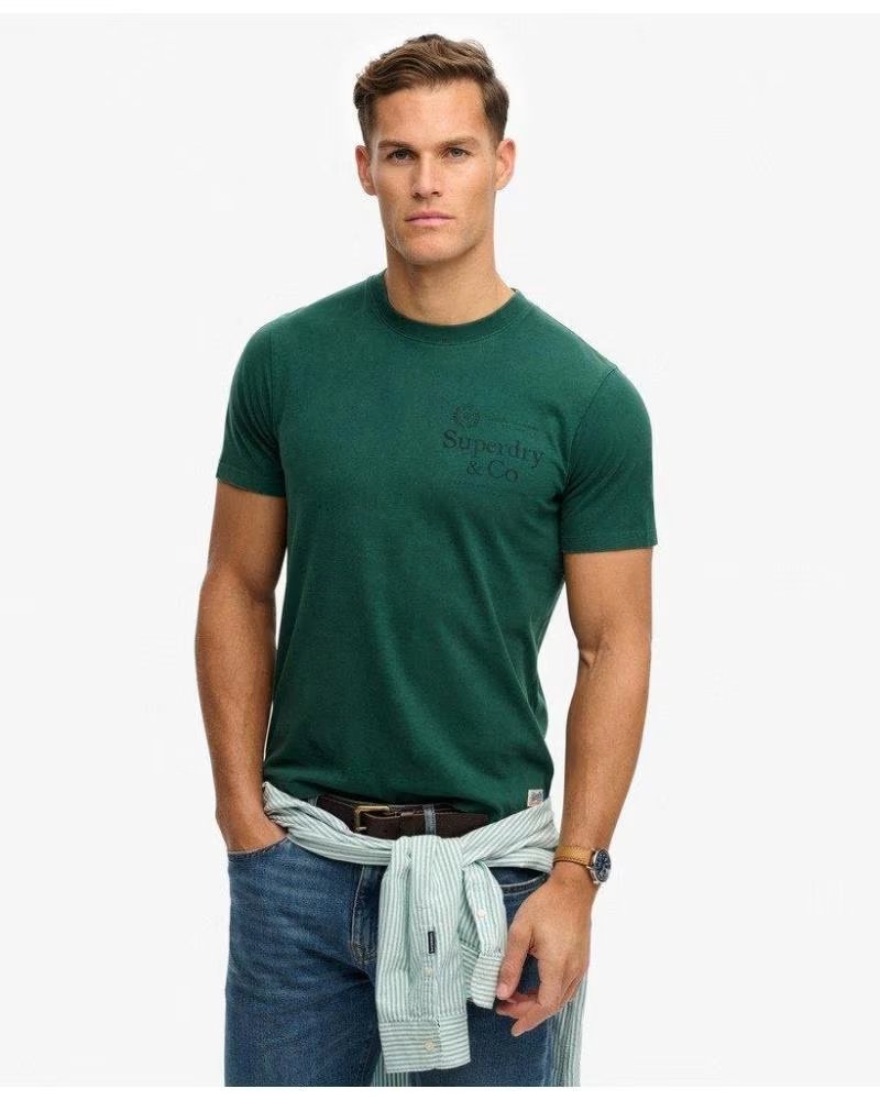 SUPERDRY T-SHIRT 1954 COMPANY RELAXED FIT GRÜN VARIOS COLORES