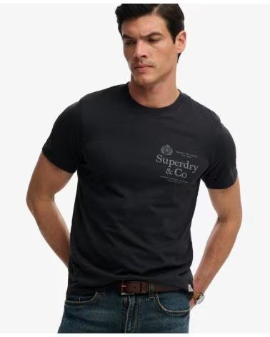 SUPERDRY T-SHIRT 1954 COMPANY RELAXED FIT DUNKELBLAU VON CO VARIOS