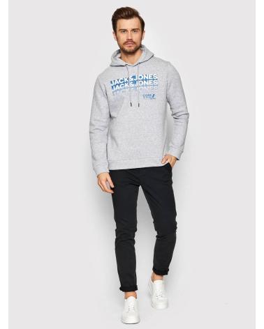 JACK AND JONES SUDADERA GRIS CON ESTAMPADO GRÁFICO JACK & JONES BOOSTER GRIS