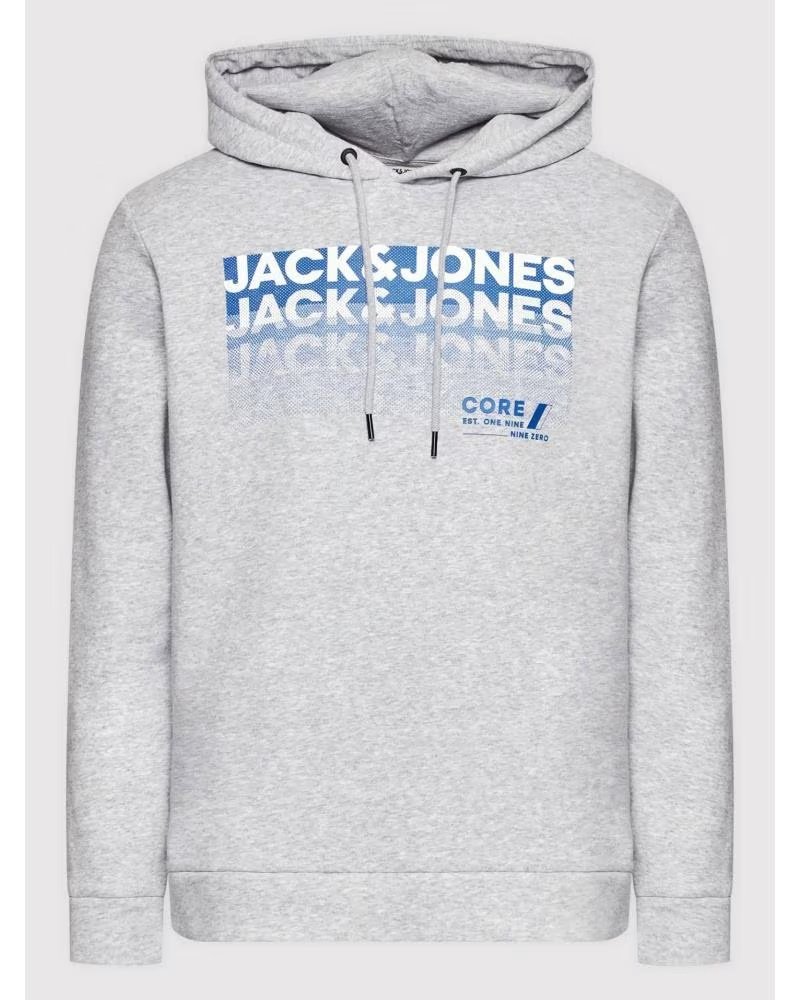 JACK AND JONES SUDADERA CON CAPUCHA JACKJONES 12209303-GRIS EN GRIS PARA HOMBRE