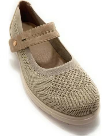ZAPATOS MERCEDITAS DEMAX TEXTIL NIÑA BEIGE AMARILLO