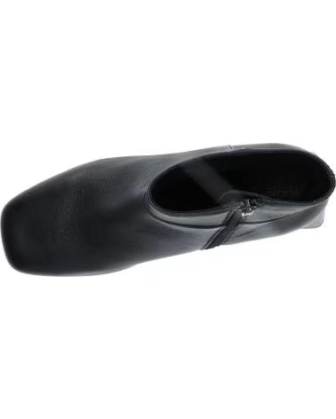 BOTTINES À TALONS GEOX POUR FEMMES EN CUIR NOIR C9999 BLACK