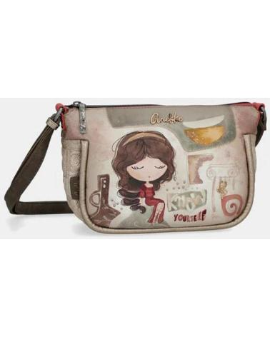 ANEKKE BOLSO DE HOMBRO ANEKKE TAUPE CON DISEÑO ARTÍSTICO TAUPE