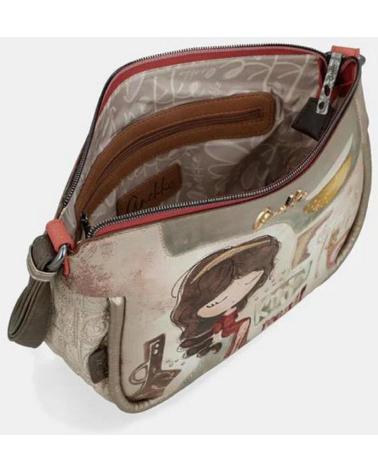 ANEKKE BOLSO DE HOMBRO ANEKKE TAUPE CON DISEÑO ARTÍSTICO TAUPE
