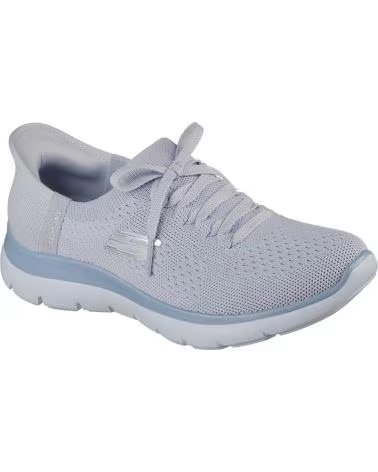 SKECHERS SKECHERS 150263 SCARPE CASUAL DONNA SLIP-INS GRIGIO CELESTE AZUL CELESTE