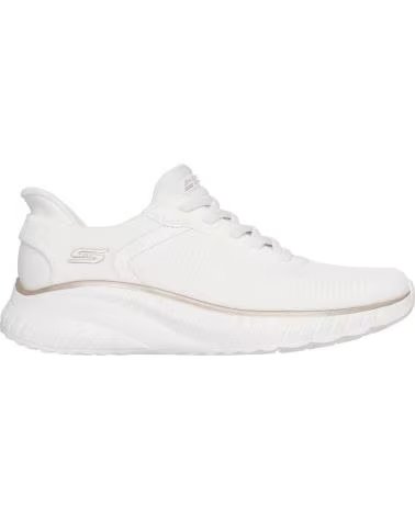 SKECHERS SNEAKERS SKECHERS 117497 DONNA CASUAL SLIP-INS BIANCO E ORO BLANCO Y ORO