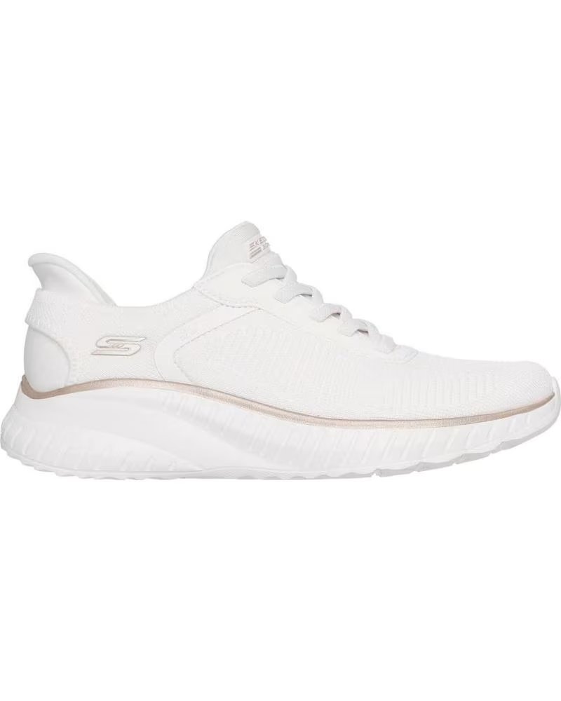 SKECHERS SNEAKERS SKECHERS 117497 DONNA CASUAL SLIP-INS BIANCO E ORO BLANCO Y ORO