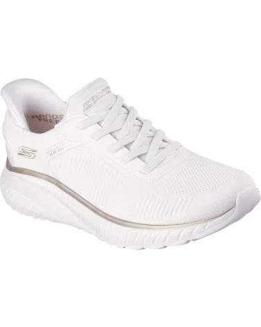 SKECHERS SNEAKERS SKECHERS 117497 DONNA CASUAL SLIP-INS BIANCO E ORO BLANCO Y ORO