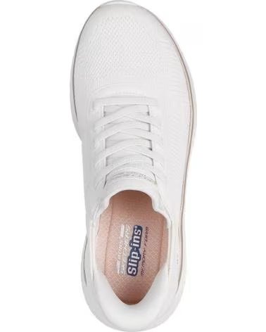 SKECHERS SNEAKERS SKECHERS 117497 DONNA CASUAL SLIP-INS BIANCO E ORO BLANCO Y ORO