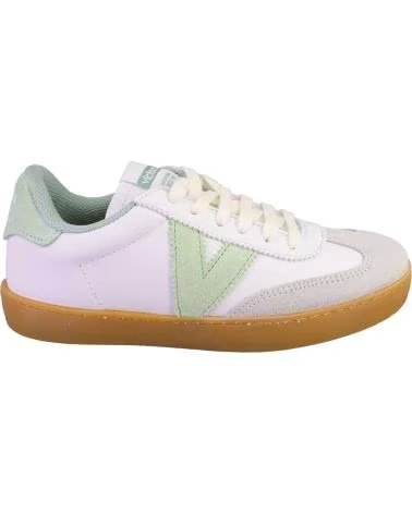 VICTORIA BASKETS VICTORIA CASUAL FEMME BLANC ET VERT 1126206 BLANCO Y VERDE