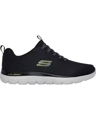 SKECHERS SCARPE SKECHERS 232963 UOMO CASUAL SLIP ON NERE NEGRO