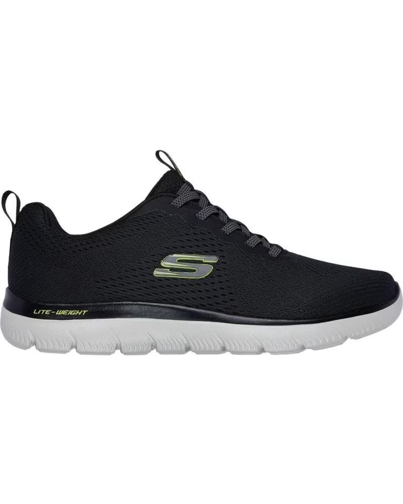 SKECHERS SCARPE SKECHERS 232963 UOMO CASUAL SLIP ON NERE NEGRO