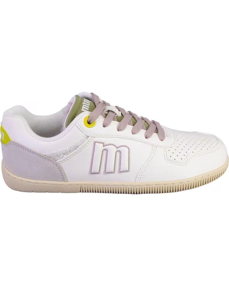 MTNG BASKETS MUSTANG CASUAL FEMME BLANC ET VERT BLANCO Y VERDE