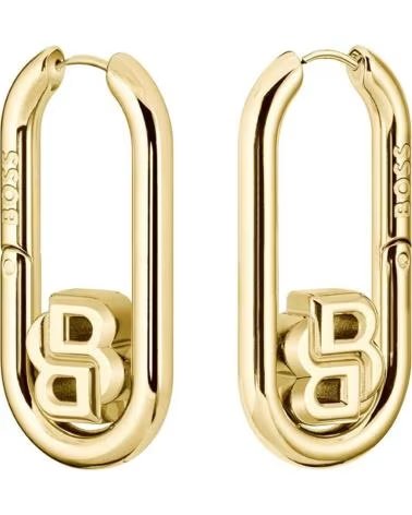 HUGO BOSS PENDIENTES HUGO BOSS 1580629 OVALADOS DORADOS CON LOGO ´B´
