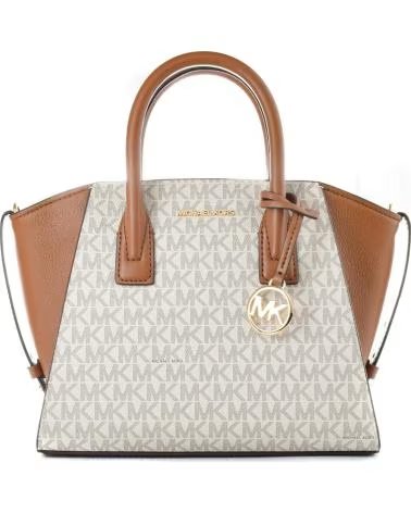 MICHAEL KORS BORSA MICHAEL KORS SUTTON IN TELA MONOGRAMMATA E PELLE, COLORE VANIGLIA