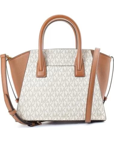 MICHAEL KORS MICHAEL KORS SUTTON MONOGRAMM-CANVAS UND LEDER HANDTASCHE, FARBE VANILLE