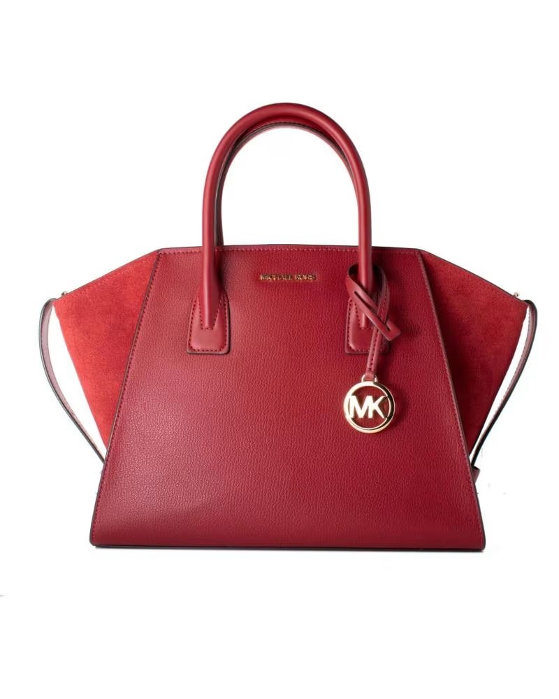 MICHAEL KORS BOLSA MICHAEL KORS SUTTON VERMELHA DE COURO E CAMURÇA