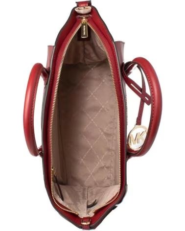 MICHAEL KORS BOLSA MICHAEL KORS SUTTON VERMELHA DE COURO E CAMURÇA