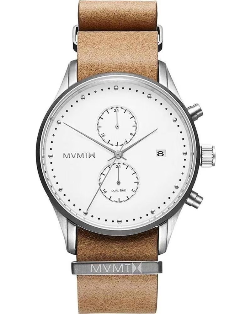 MVMT MVMT UHR D-MV01-WT BRAUN MIT LEDERARMBAND MARRON