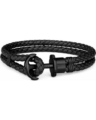 PAUL HEWITT BRACELET PAUL HEWITT ANCRE CUIR TRESSÉ NOIR UNISEXE