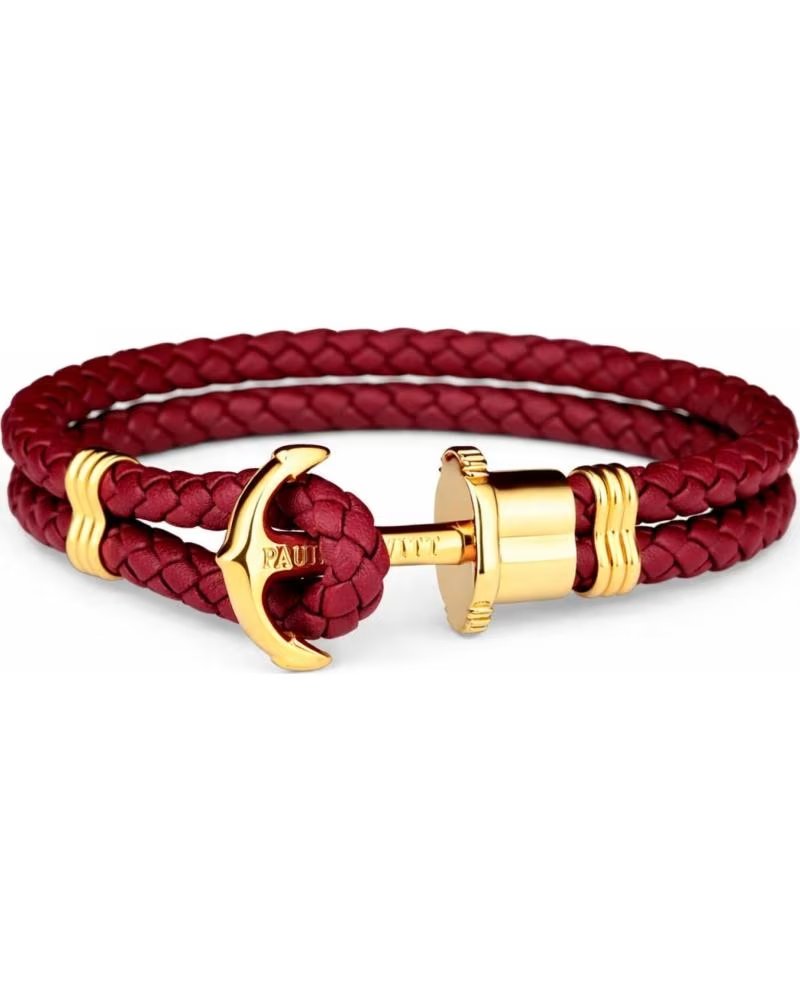 PAUL HEWITT PULSERA PAUL HEWITT PH-L-G-DB-M ANCLA DORADA ROJA
