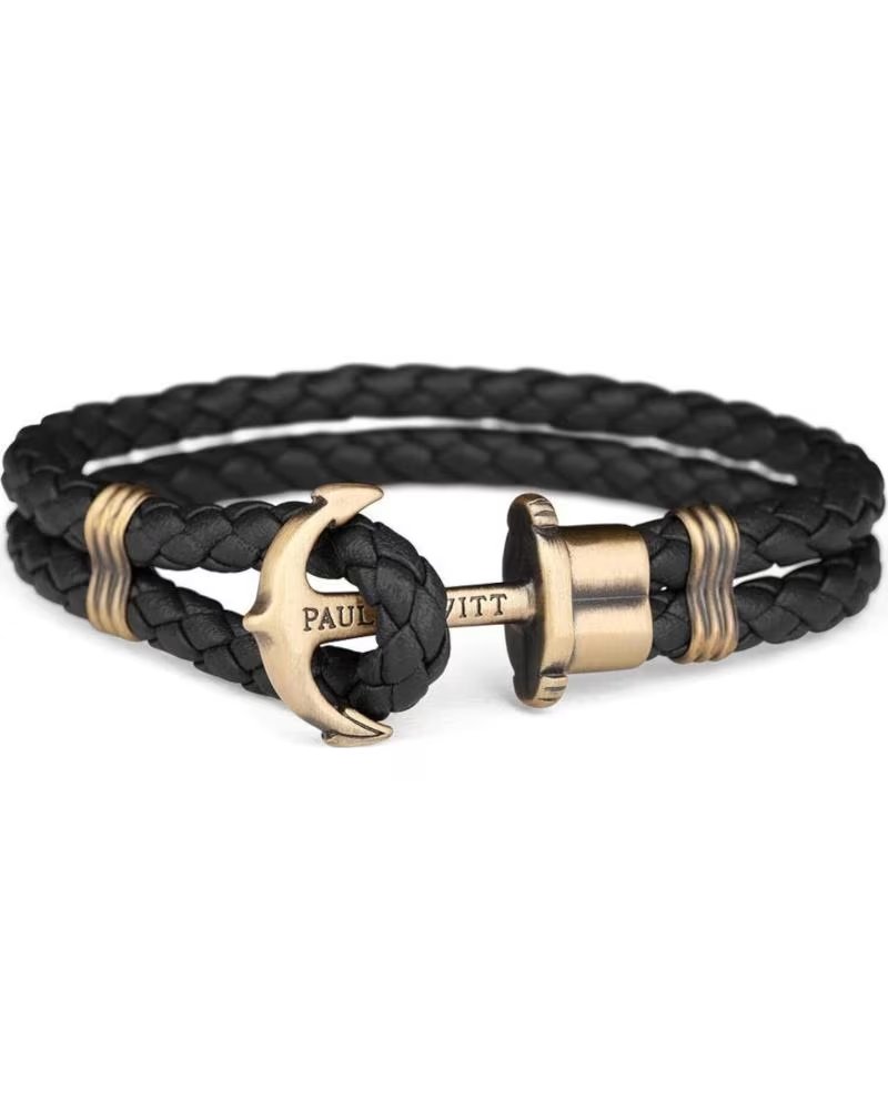 PAUL HEWITT PULSERA PAUL HEWITT SAILOR LINE ANCLA DORADA NEGRA TALLA XXL