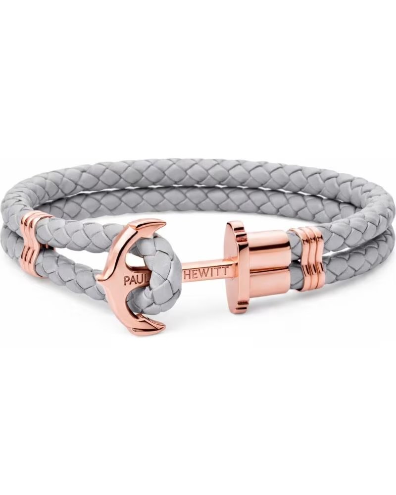PAUL HEWITT PAUL HEWITT ANKER ARMBAND GRAU MIT ROSÉGOLD-VERSCHLUSS