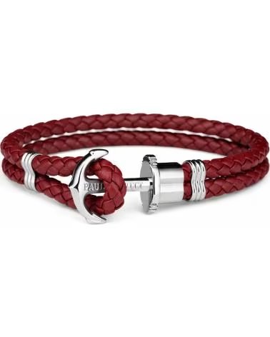 PAUL HEWITT PULSEIRA PAUL HEWITT PH-L-S-DB-L DE COURO TRANÇADO COM FECHO DE ÂNCORA