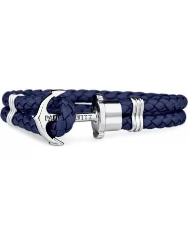 PAUL HEWITT PAUL HEWITT PH-L-S-N-S ARMBAND AUS GEFLOCHTENEM LEDER MIT ANKER