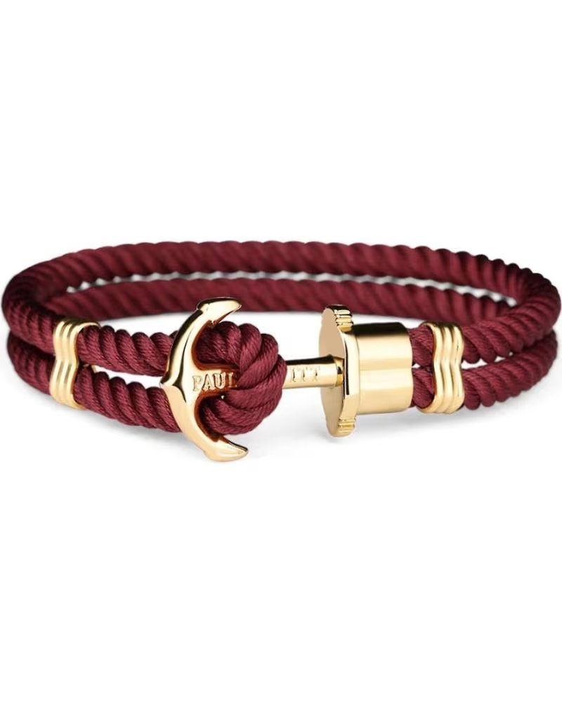 PAUL HEWITT BRACELET PAUL HEWITT ANCRE DORÉE ROUGE FEMME HOMME