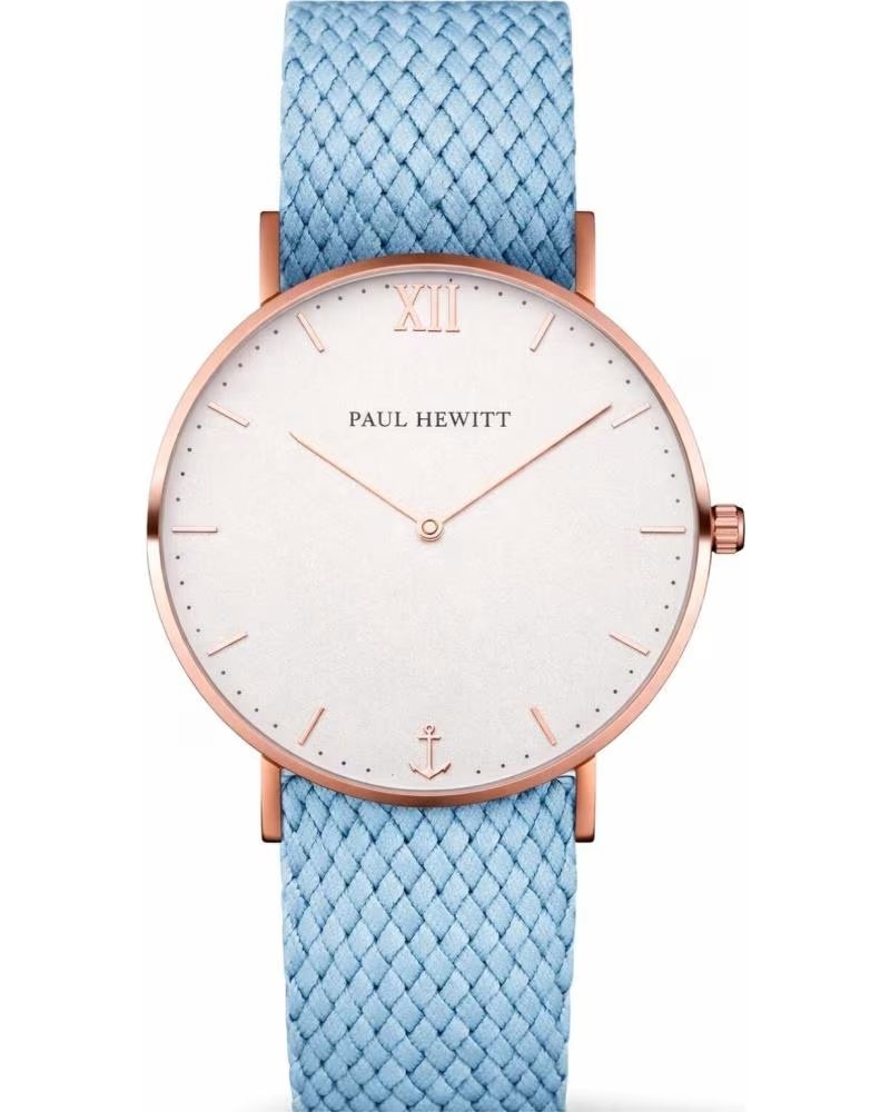 PAUL HEWITT PAUL HEWITT SAILOR LINE UHR BLAU MIT ROSÉGOLD-MESH-ARMBAND AZUL
