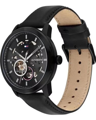 TOMMY HILFIGER MONTRE TOMMY HILFIGER 1710659 NOIR SQUELETTE AUTOMATIQUE POUR HOMME NEGRO
