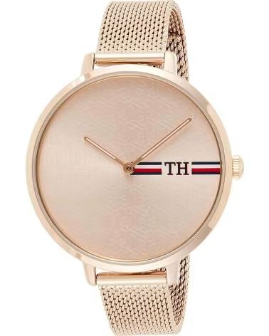 TOMMY HILFIGER TOMMY HILFIGER DAMENUHR 1782158 MIT MILANAISE-ARMBAND IN ROSÉGOLD ROSA
