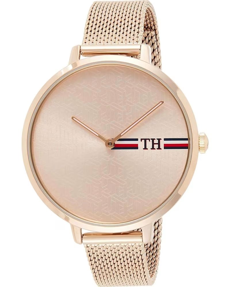 TOMMY HILFIGER TOMMY HILFIGER DAMENUHR 1782158 MIT MILANAISE-ARMBAND IN ROSÉGOLD ROSA