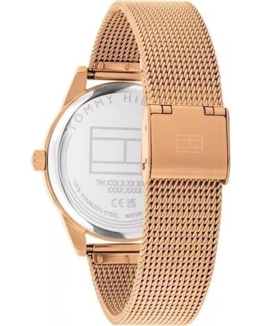 TOMMY HILFIGER RELOJ TOMMY HILFIGER 1782770 PARA MUJER, ACERO INOXIDABLE ROSA, ESFERA VERDE ROSA
