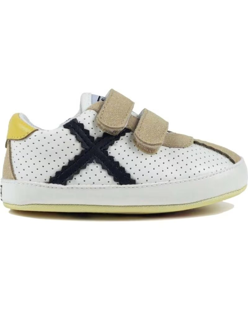MUNICH Zapatillas Barru Zero 52 - Blanco-Amarillo-Beige en blanco para ninos unisex