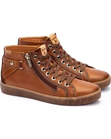 BOTÍN DEPORTIVO PIKOLINOS LANZAROTE W7B-8868C1 EN PIEL COLOR BRANDY