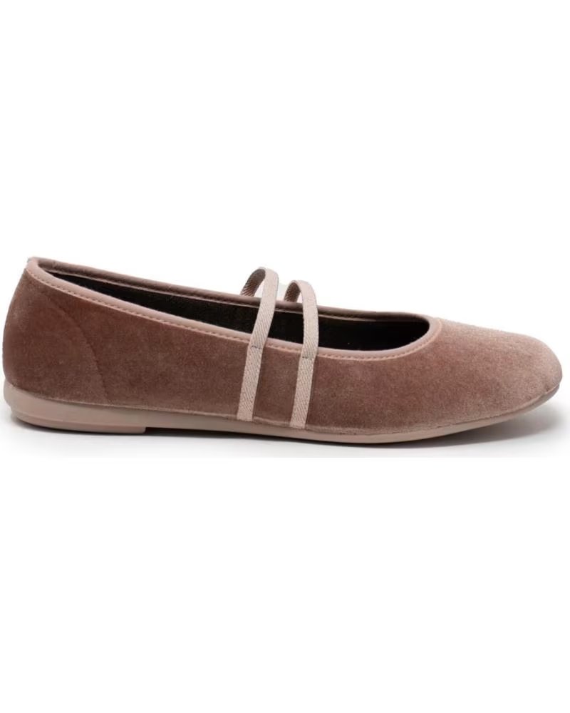 VUL-LADI VULLADI BALLERINAS AUS SAMT MIT RIEMCHEN MAQUILLAJE